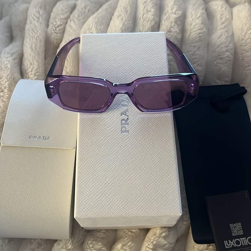 Prada Sunglasses purple. Purchased from Saks fifth ave